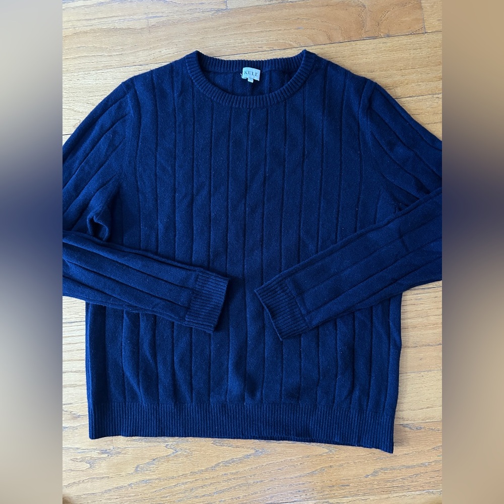 Kule  Ribbed Navy Blue Cashmere Sweater S